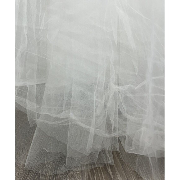 Wedding Dress‎ Ball Gown Off Shoulder Vintage 90s White Tulle Layers Princess 6 - Picture 10 of 12